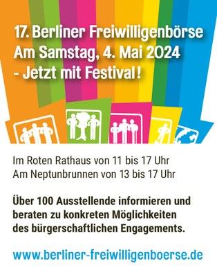 Infografik für die Berliner Freiwilligenbörse 2024 