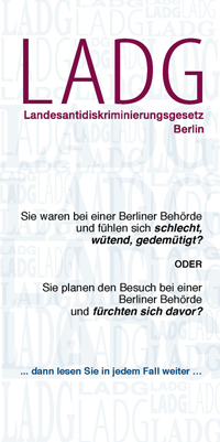 Flyer zum LADG, Titel